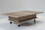 Hanah Home Mesa de café Alaska ajustable con ruedas
